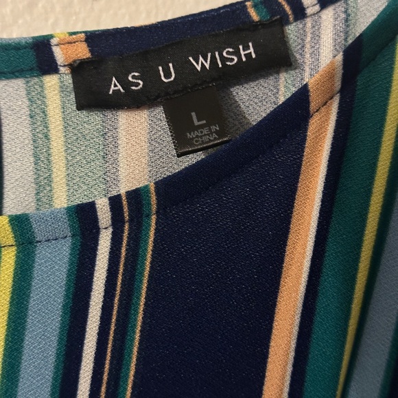 NWT multicolor AS U WISH romper - Picture 2 of 8